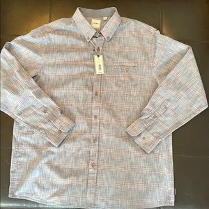 Rowm Mens Plaid Shirt XL Long Sleeve Button Down